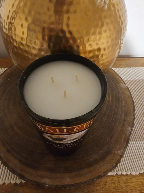 Handmade 1L Baileys Bottle Lily of the Valley Scented Candle