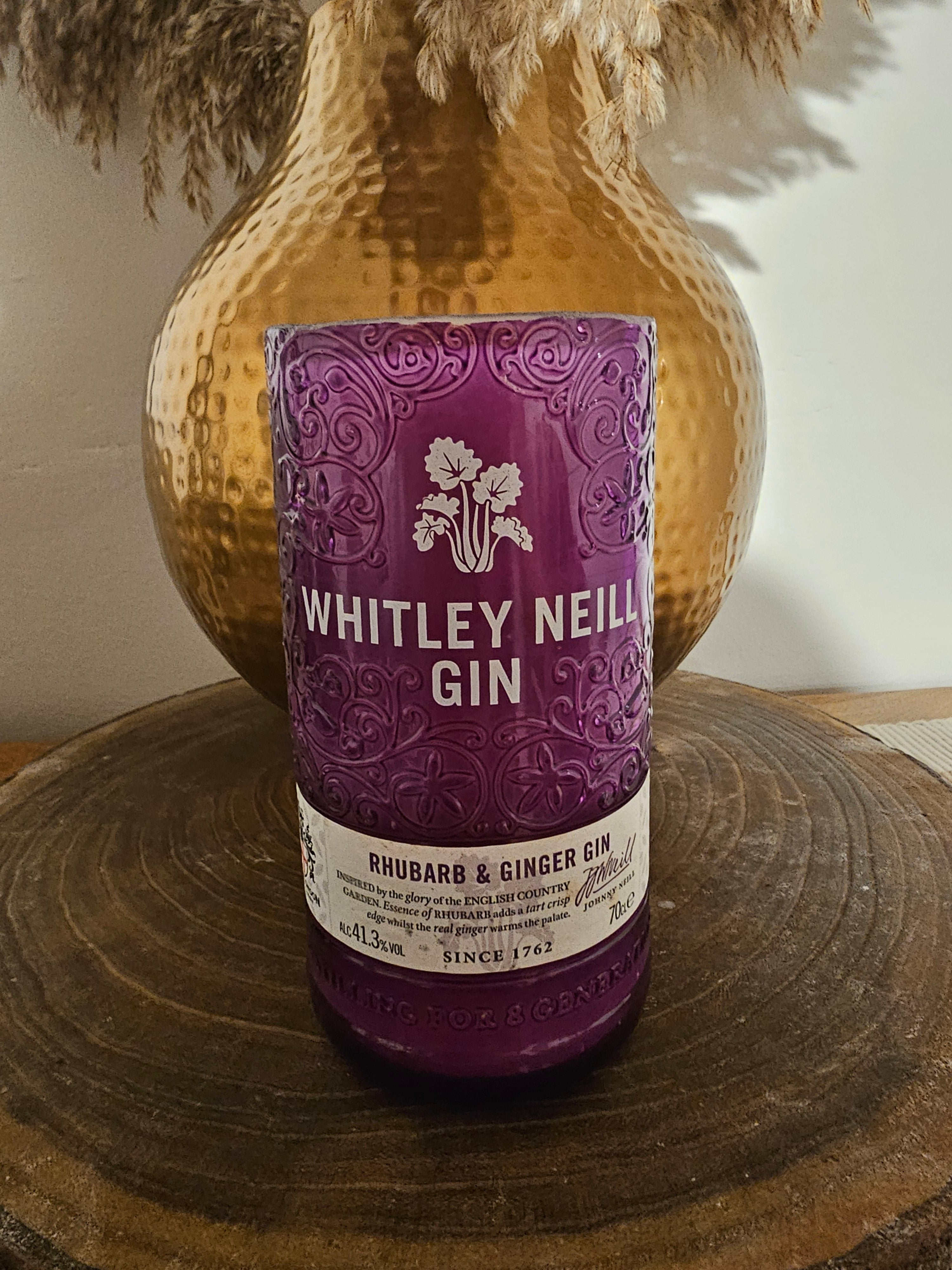 Lily of the Valley Soy Wax Candle, Upcycled Whitley Neill Gin Bottle