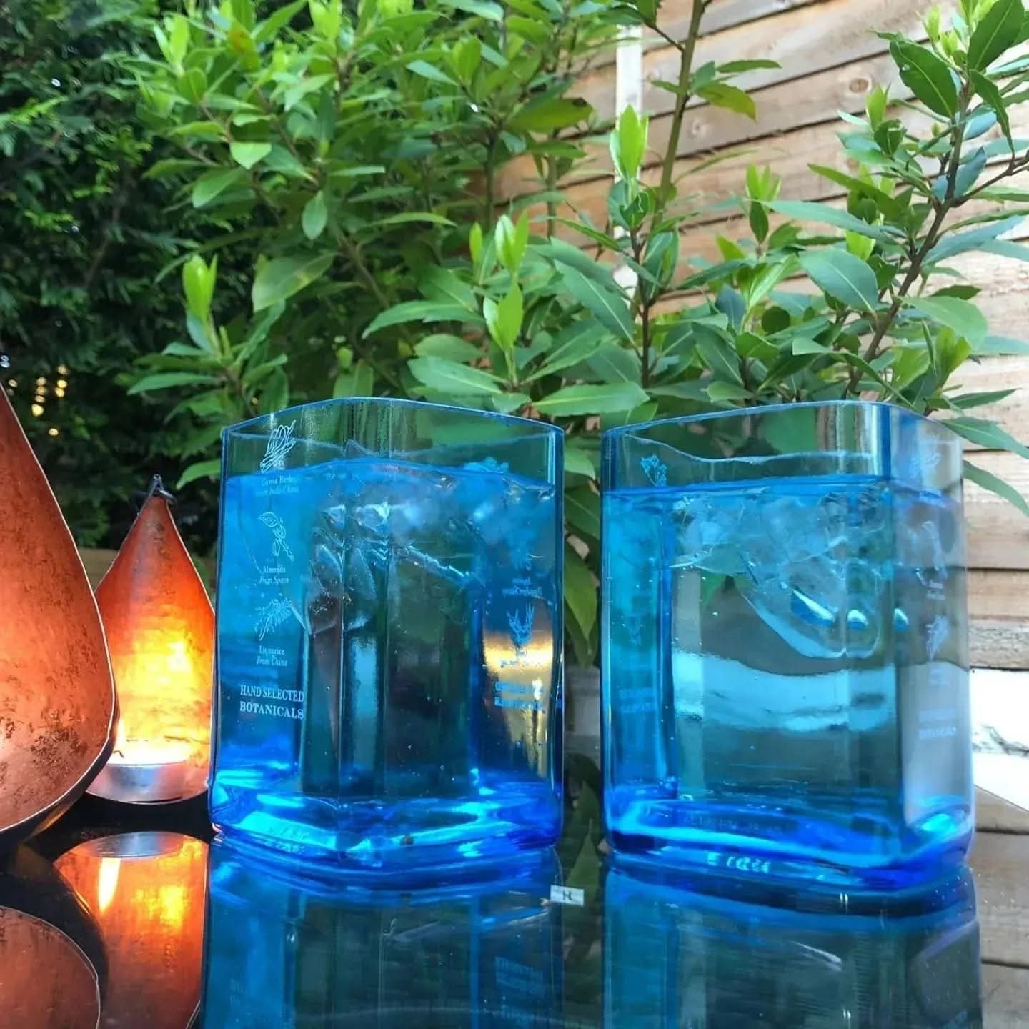 Handmade Upcycled Bombay Sapphire Gin and Tonic Glasses - Genie Of Gins