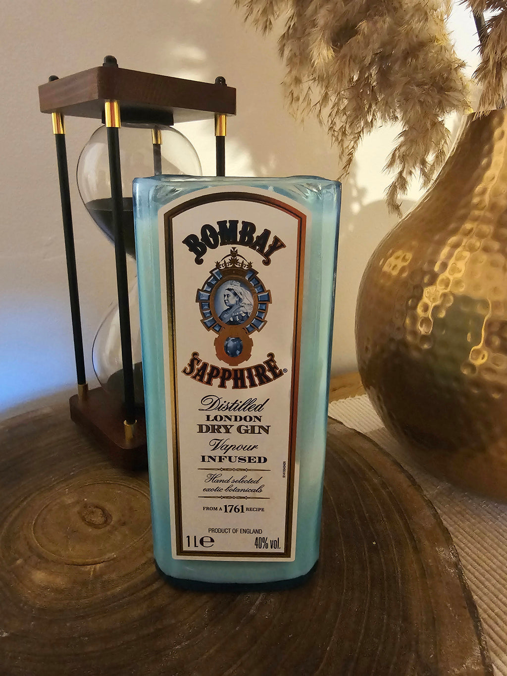 🫐 Blueberry & Vanilla Bombay Sapphire Gin Bottle Candle