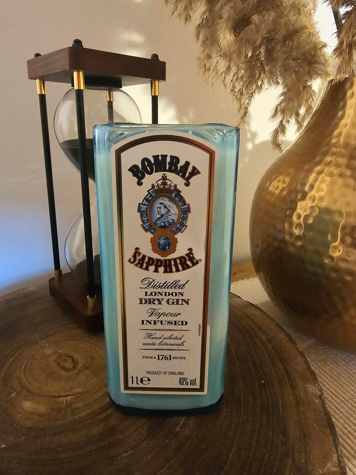 🫐 Blueberry & Vanilla Bombay Sapphire Gin Bottle Candle