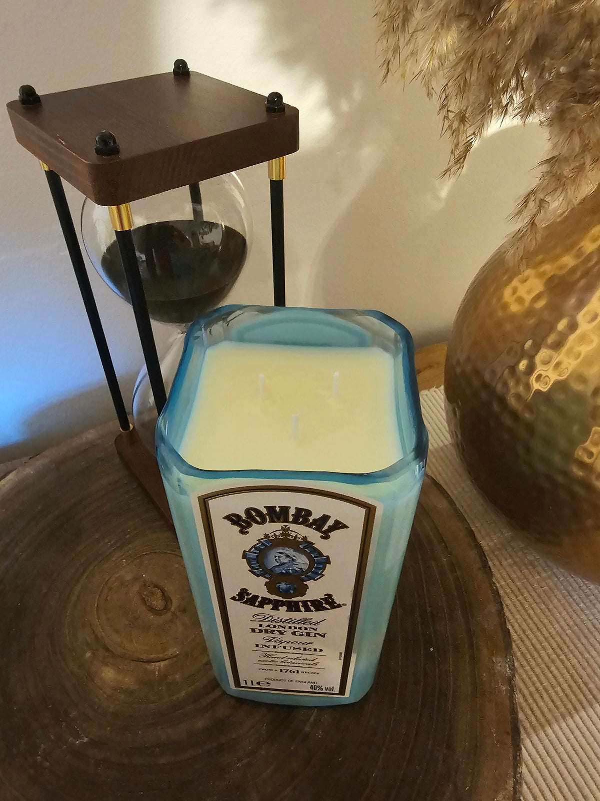 🫐 Blueberry & Vanilla Bombay Sapphire Gin Bottle Candle