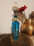 Upcycled Blue Mermaid Gin Bottle Lamp