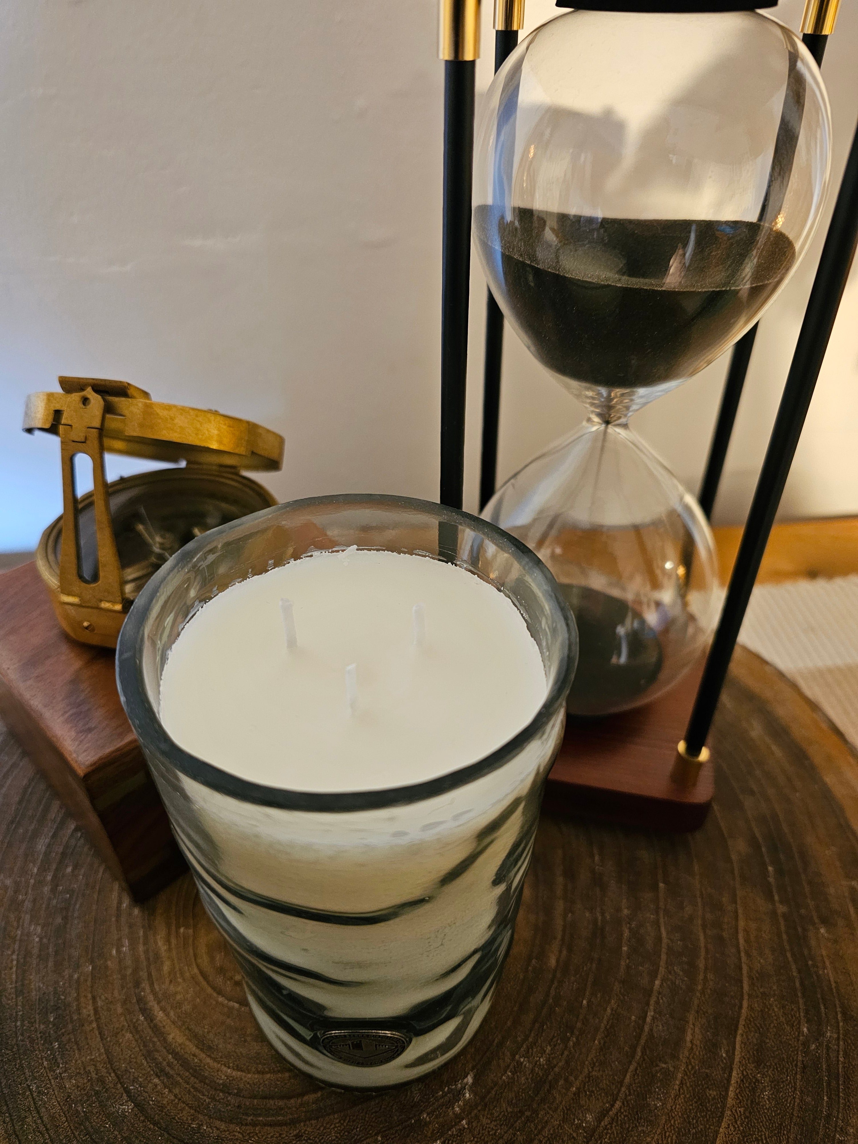 Handmade Upcycled Sweet Orange Scented Isle of Barra Gin Bottle Candle - Genie Of Gins