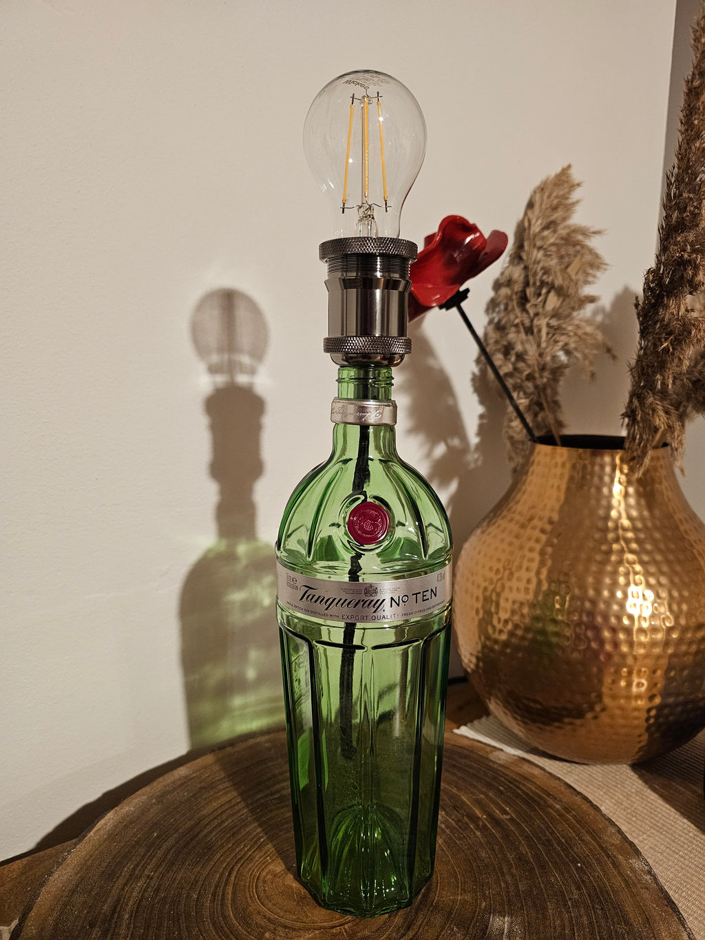 Upcycled Tanqueray No. TEN Gin Bottle Lamp