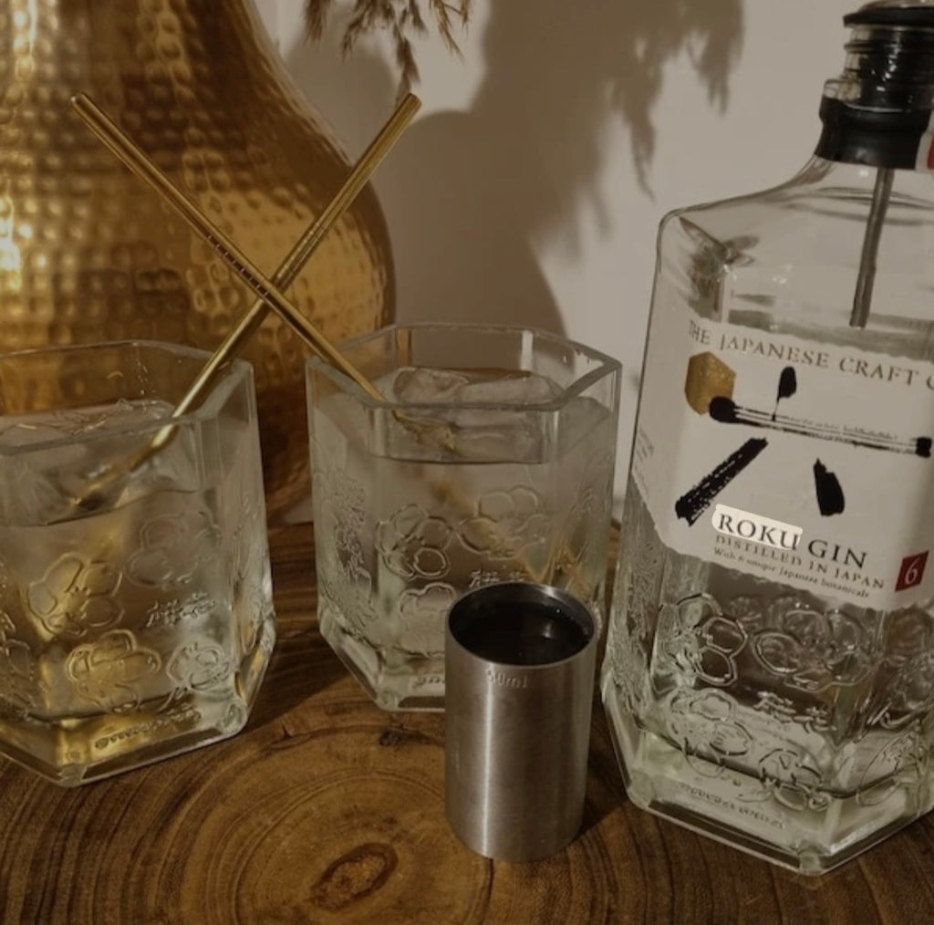 Handmade Upcycled Roku Gin Glasses - Genie Of Gins