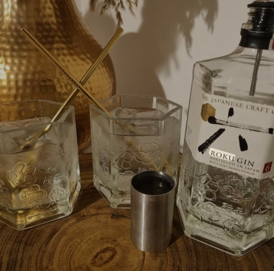 Handmade Upcycled Roku Gin Glasses - Genie Of Gins