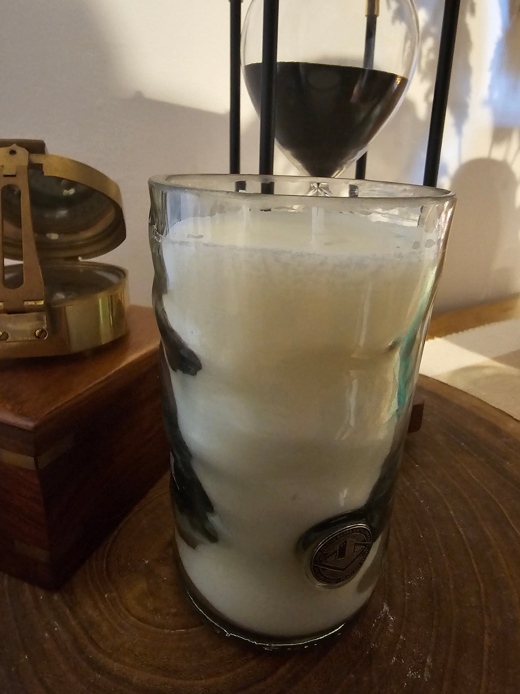 Handmade Upcycled Sweet Orange Scented Isle of Barra Gin Bottle Candle - Genie Of Gins