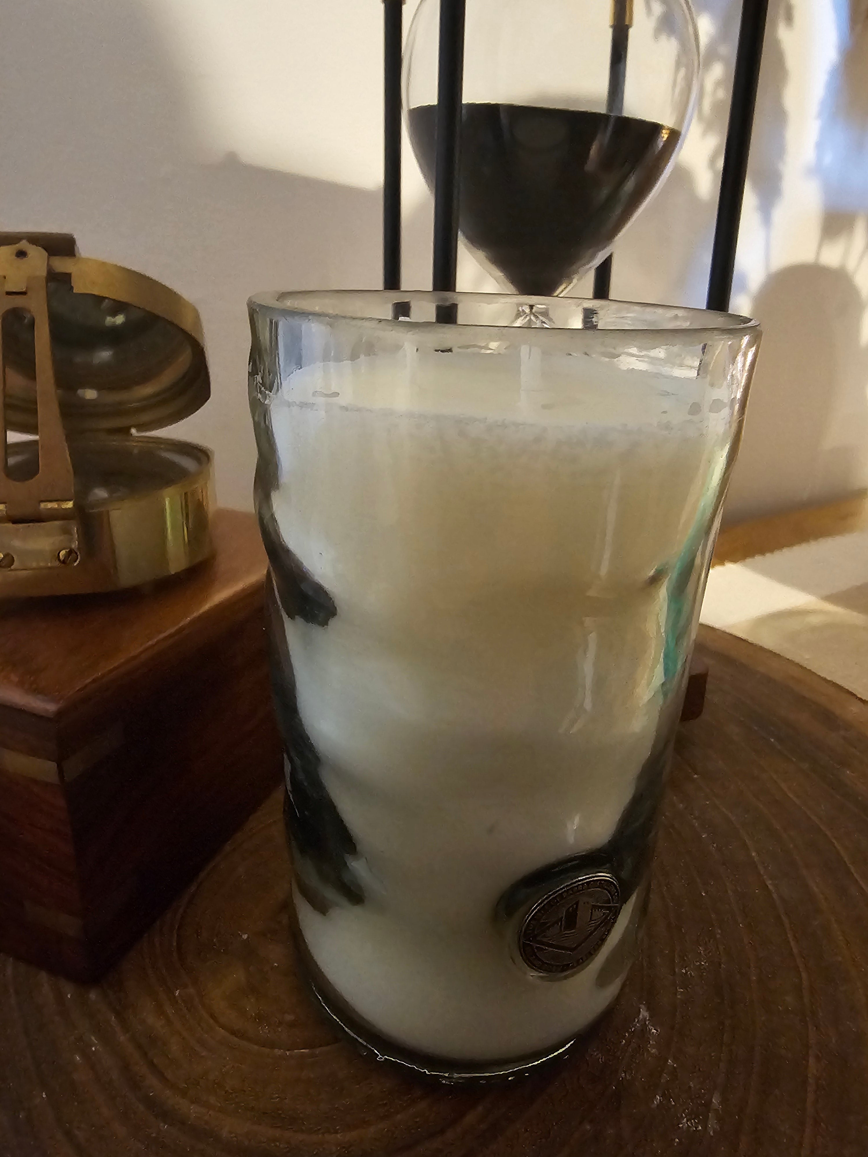 Handmade Upcycled Sweet Orange Scented Isle of Barra Gin Bottle Candle - Genie Of Gins