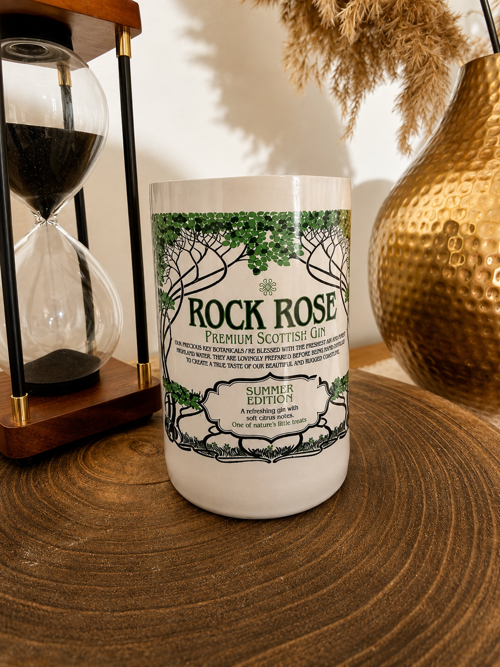 🌼 Rock Rose Summer Gin Bottle Wild Daisy Scented Candle