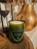🥂 Black Cherry Scented Vintage Dom Pérignon Champagne Bottle Candle – Light-Up Edition ✨