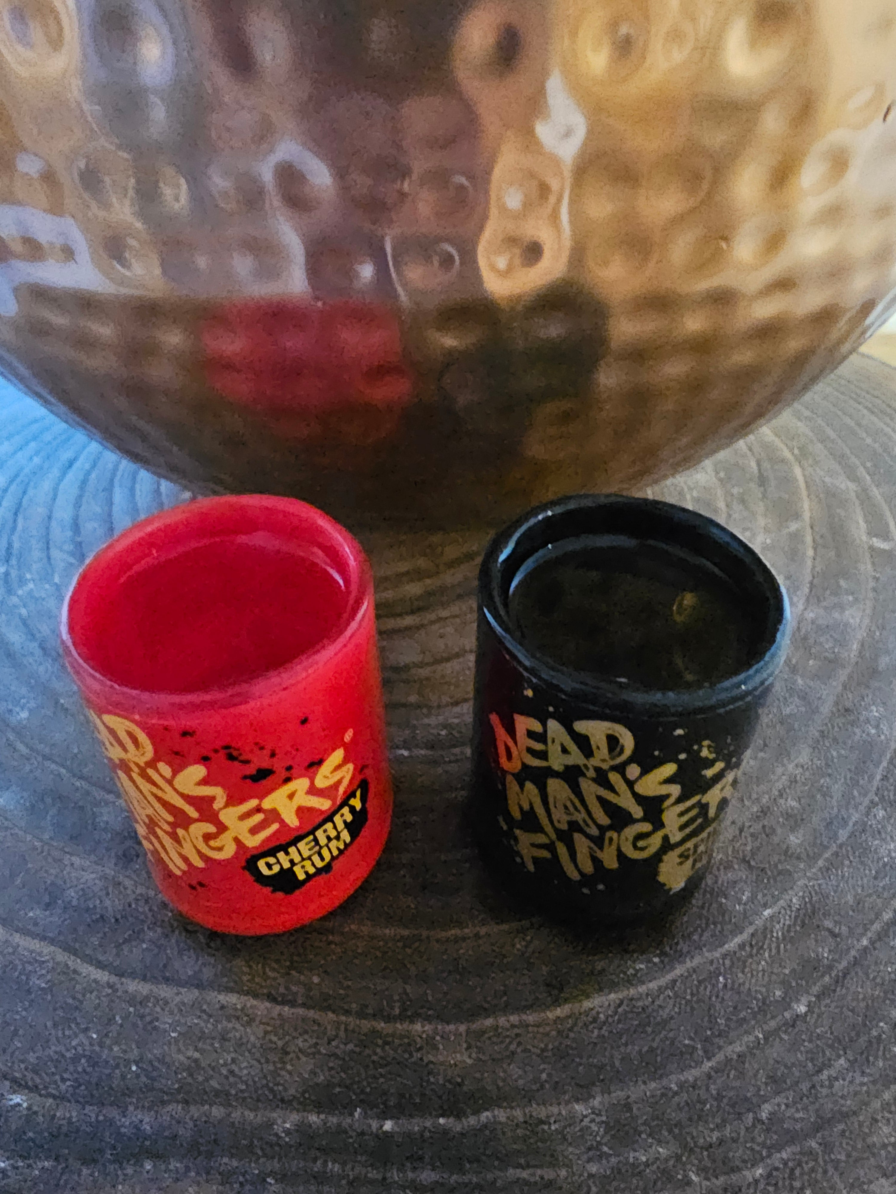 Handmade Upcycled Dead Man's Fingers Shot Glasses - Genie Of Gins