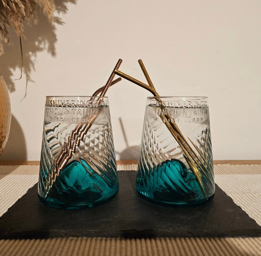 Handmade Shivering Mountain Gin Bottle Glasses - Genie Of Gins