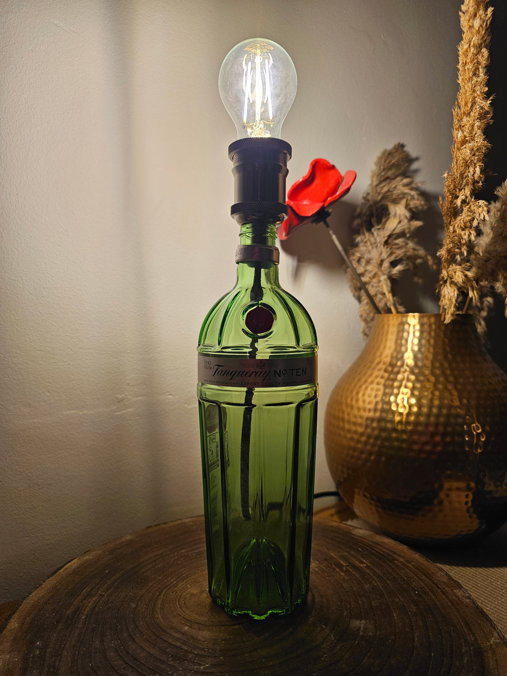 Upcycled Tanqueray No. TEN Gin Bottle Lamp