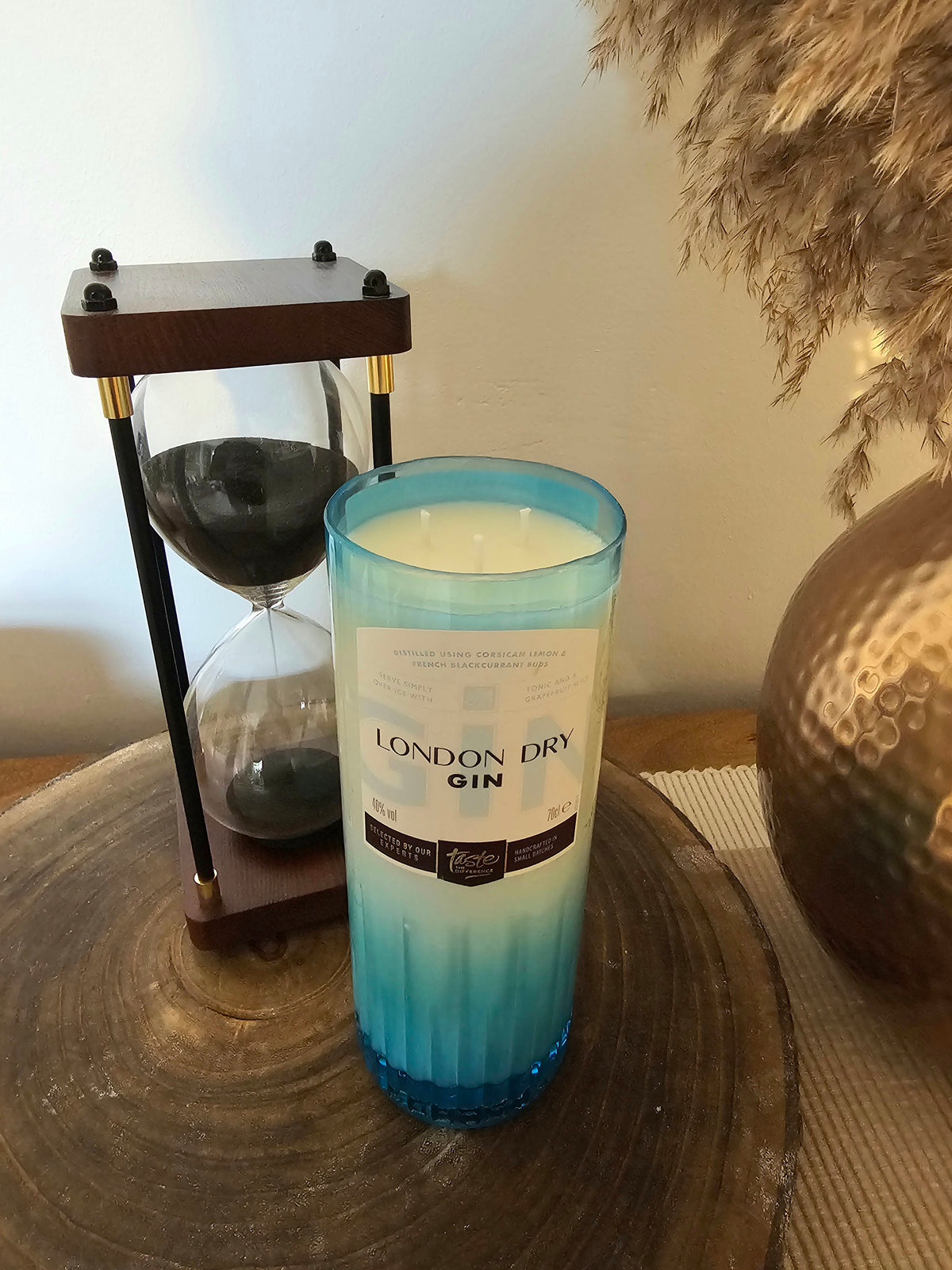 London Dry Gin Bottle Candle – Plum Rose & Patchouli