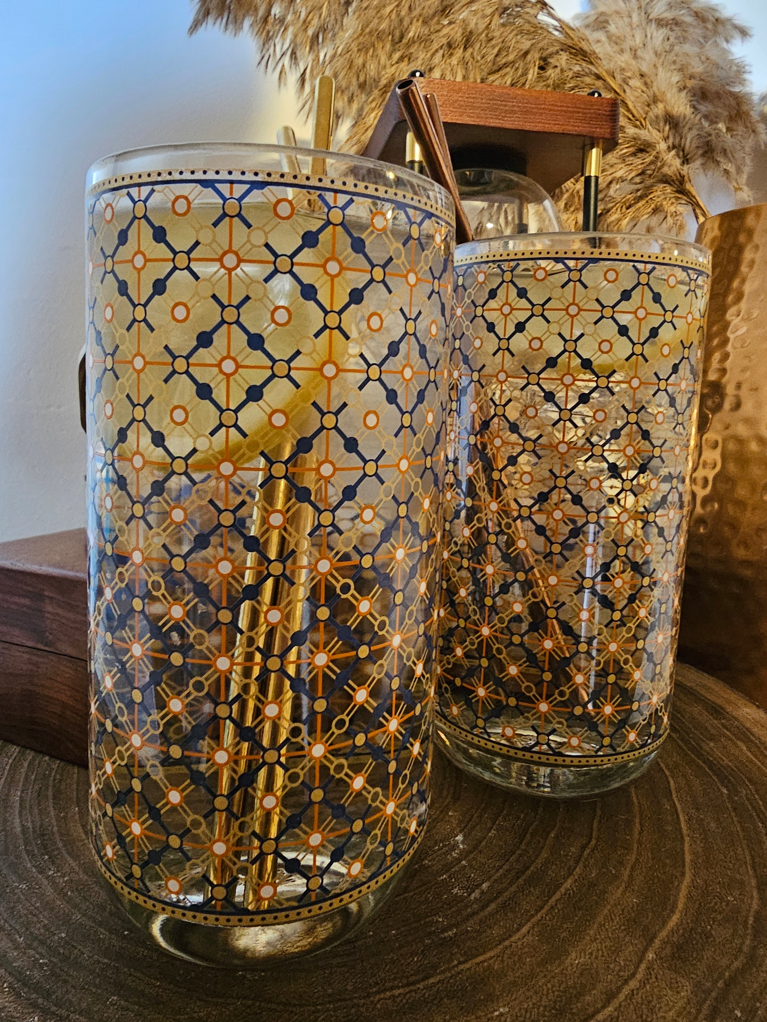 Handmade upcycled Fishers Gin and Tonic Glasses - Genie Of Gins