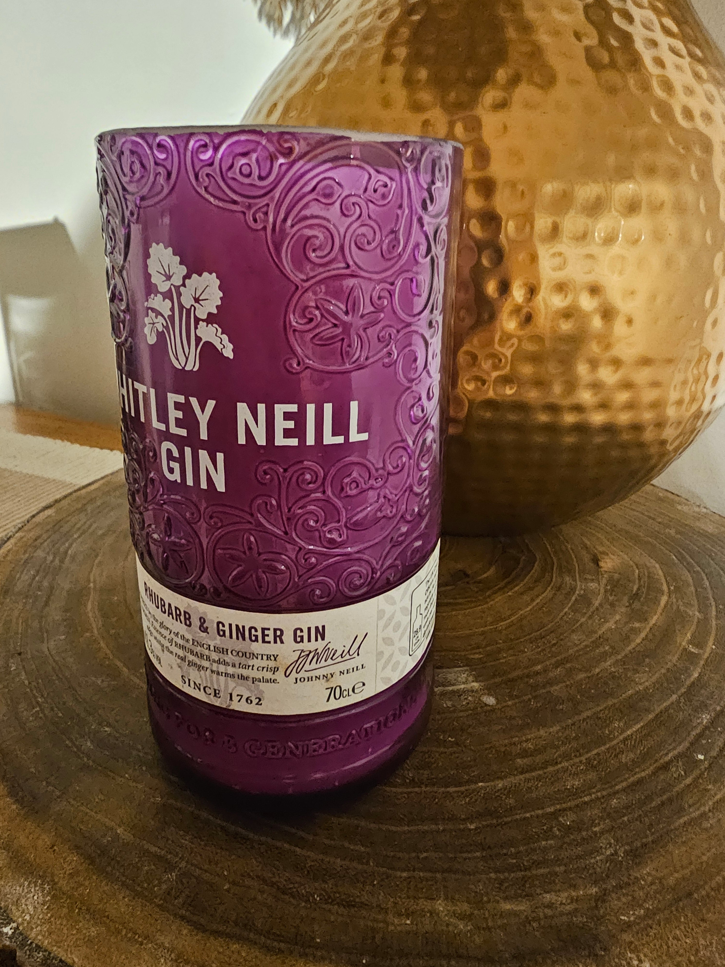 Lily of the Valley Soy Wax Candle, Upcycled Whitley Neill Gin Bottle