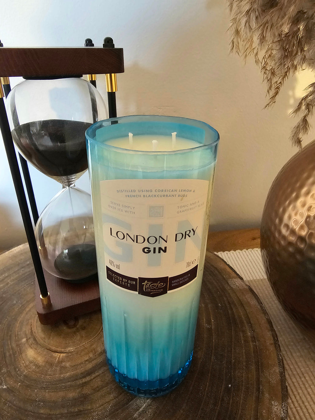 London Dry Gin Bottle Candle – Plum Rose & Patchouli