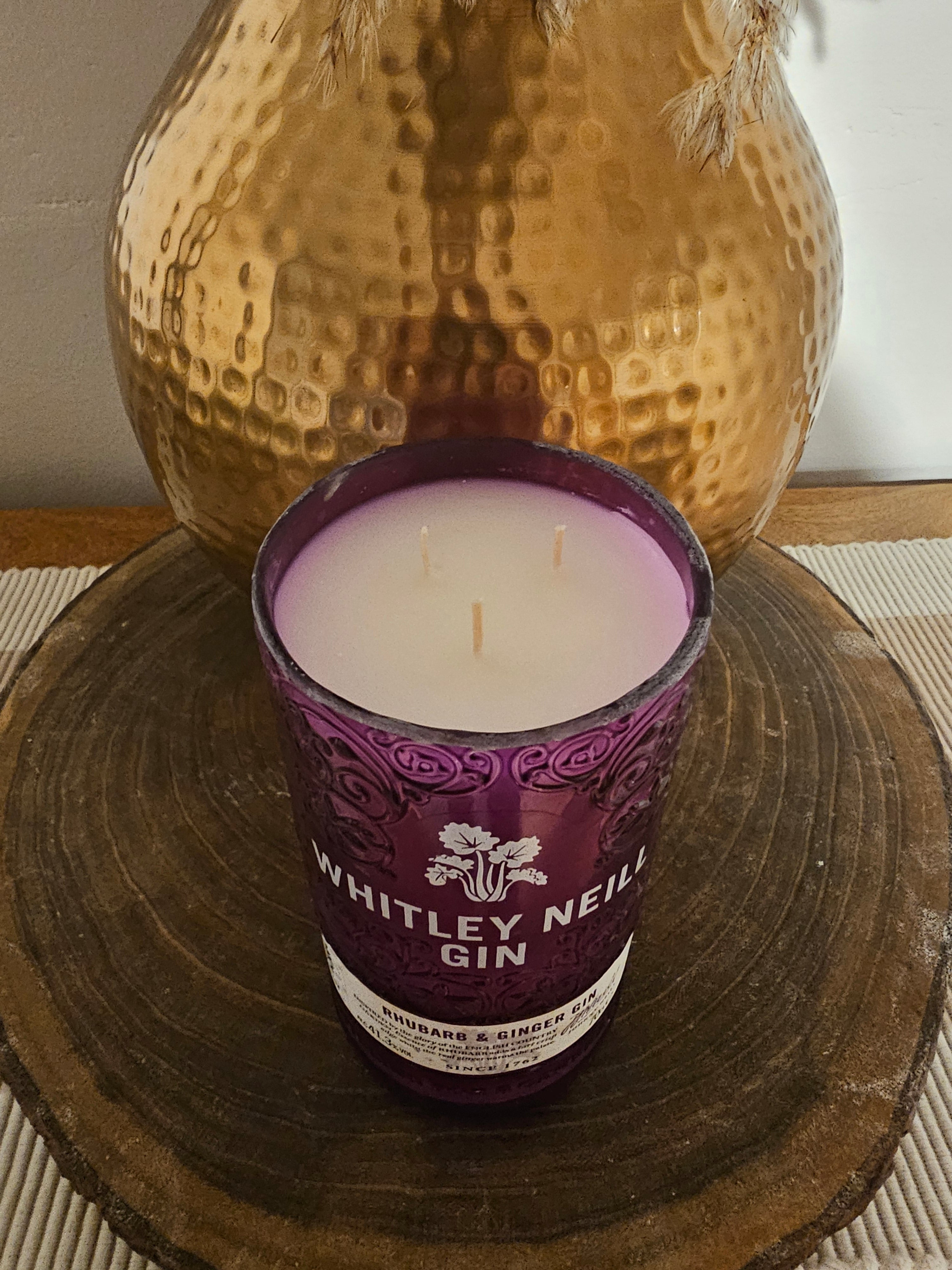 Lily of the Valley Soy Wax Candle, Upcycled Whitley Neill Gin Bottle