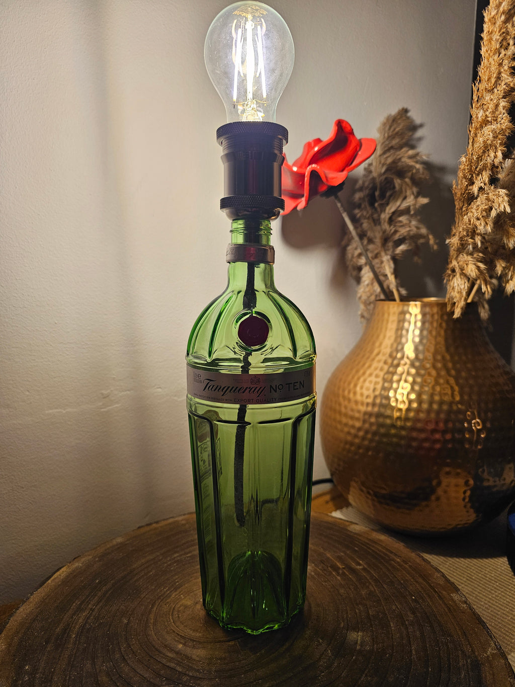 Upcycled Tanqueray No. TEN Gin Bottle Lamp