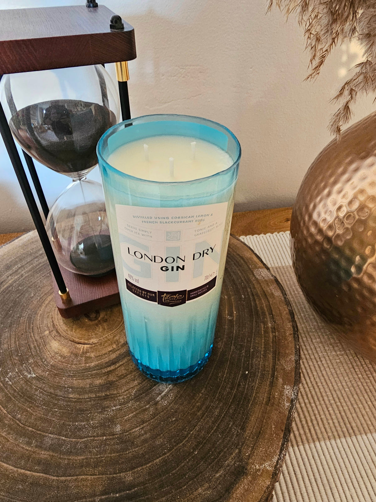 London Dry Gin Bottle Candle – Plum Rose & Patchouli