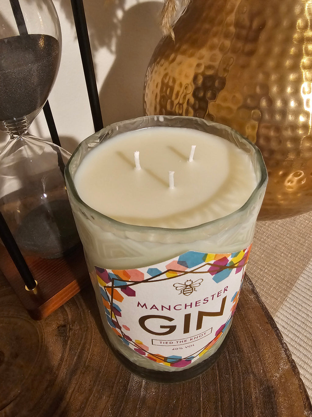 💍 Black Cherry Scented Manchester Gin “Tide The Knot” Bottle Candle🍒