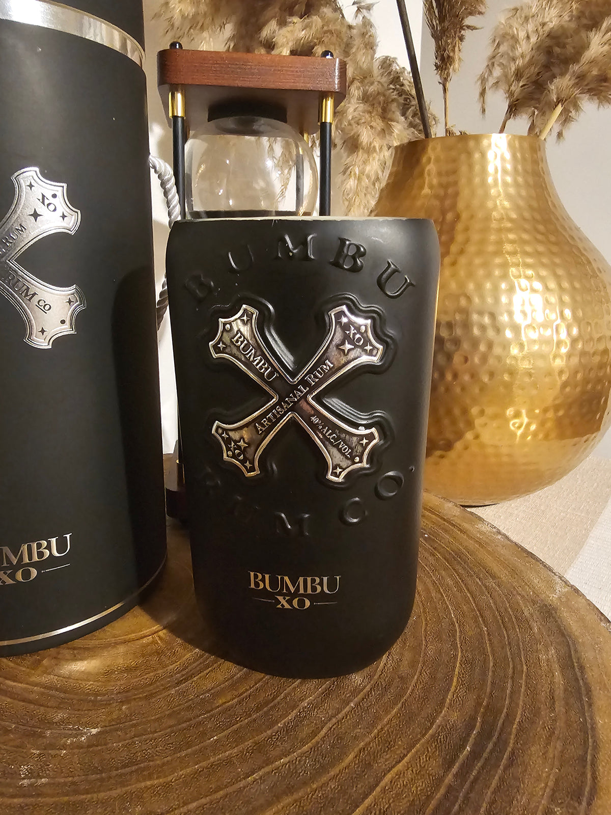🍒 Black Cherry Scented Black Bumbu Rum Bottle Candle with Gift Box ✨
