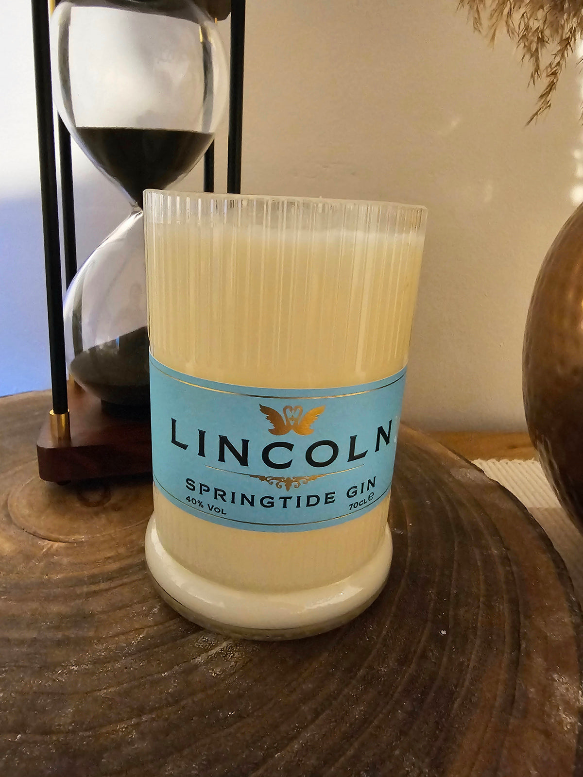 Lincoln Gin Bottle Candle – Clean Cotton