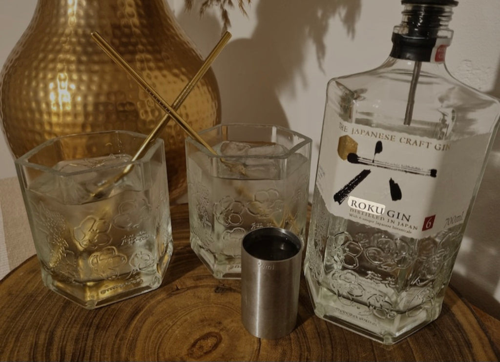 Handmade Upcycled Roku Gin Glasses - Genie Of Gins