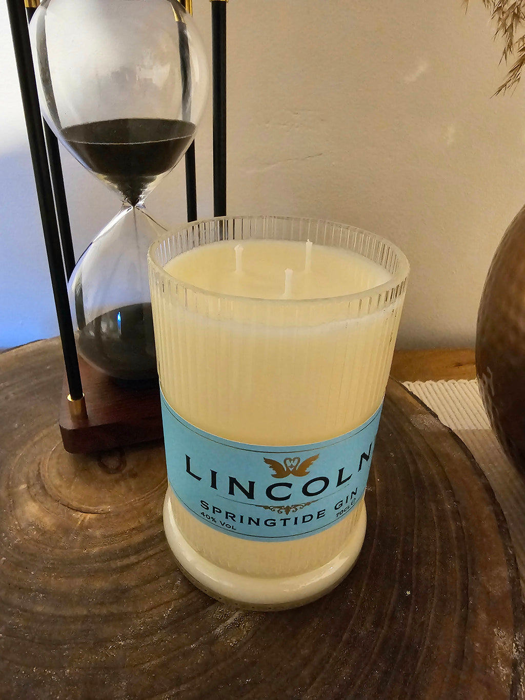 Lincoln Gin Bottle Candle – Clean Cotton