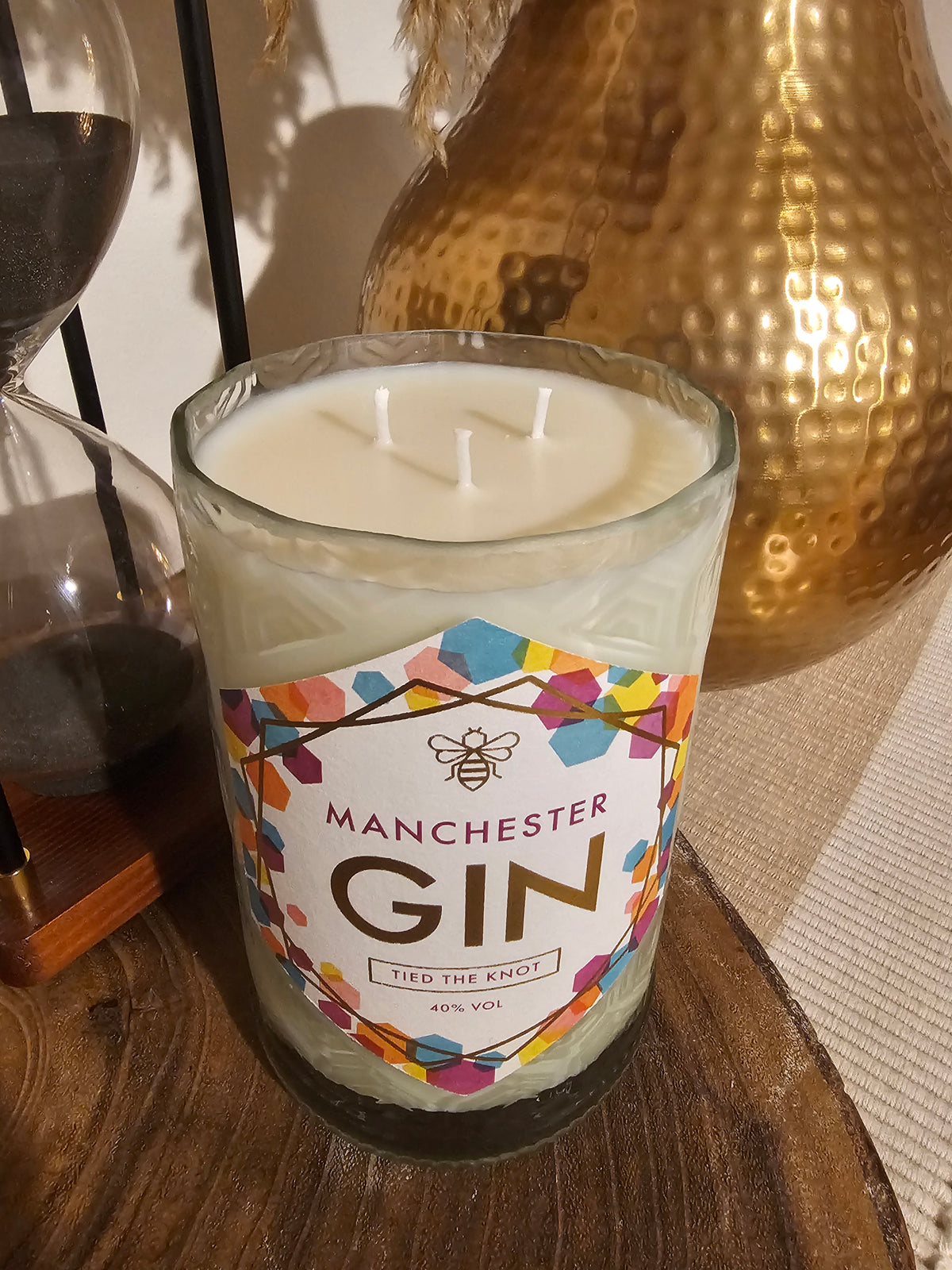 💍 Black Cherry Scented Manchester Gin “Tide The Knot” Bottle Candle🍒