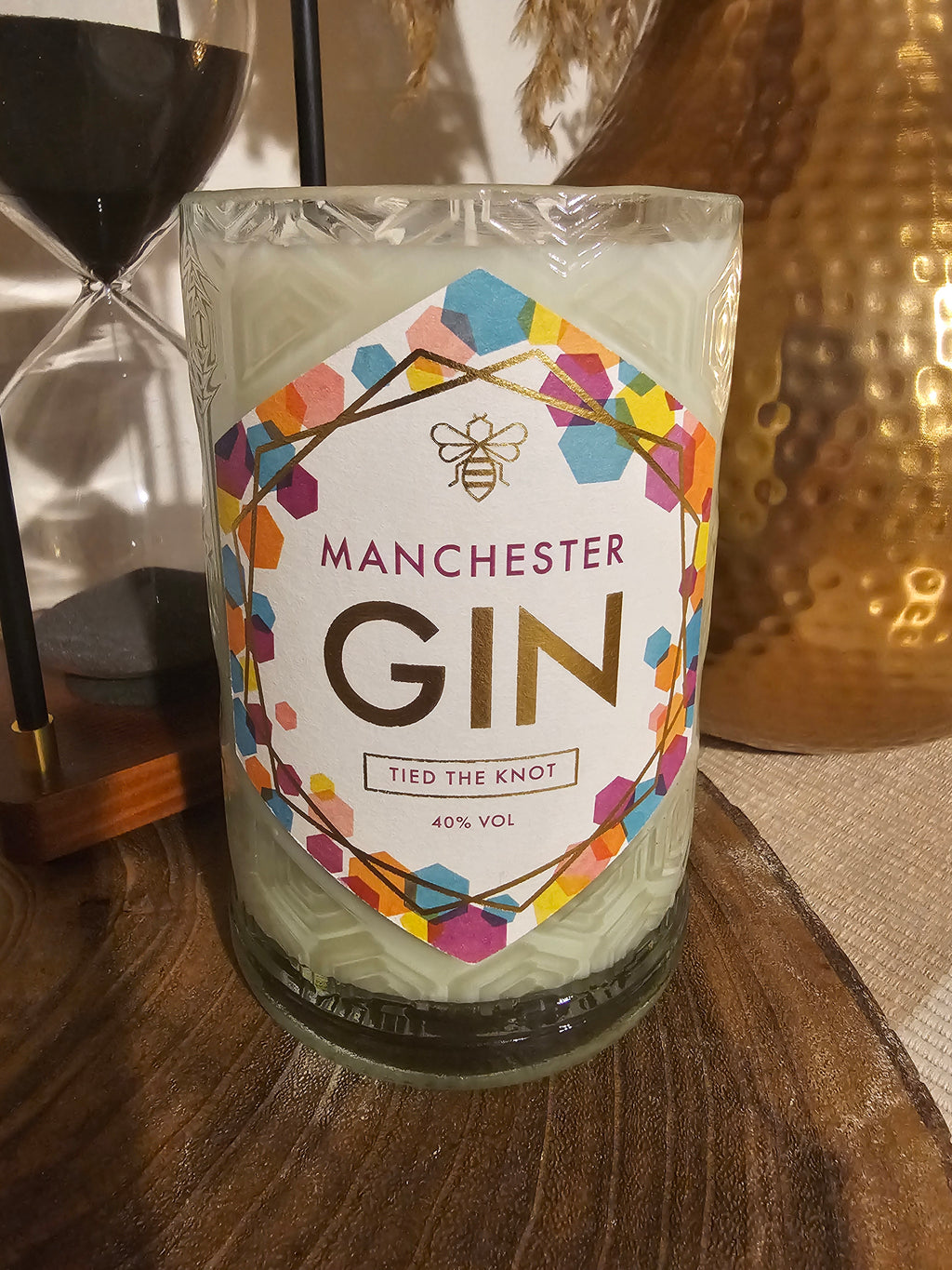 💍 Black Cherry Scented Manchester Gin “Tide The Knot” Bottle Candle🍒