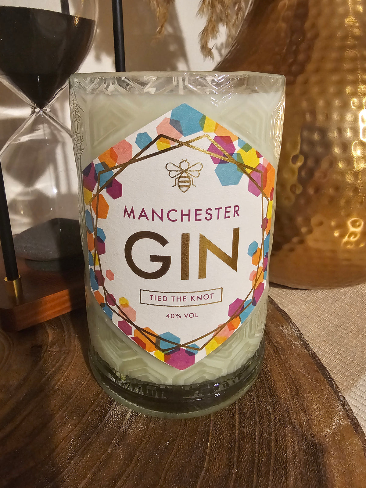 💍 Black Cherry Scented Manchester Gin “Tide The Knot” Bottle Candle🍒