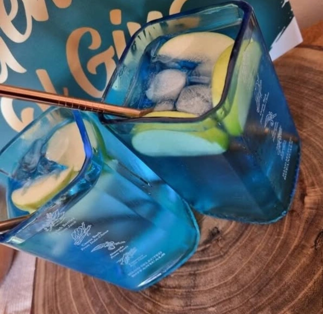 Handmade Upcycled Bombay Sapphire Gin and Tonic Glasses - Genie Of Gins
