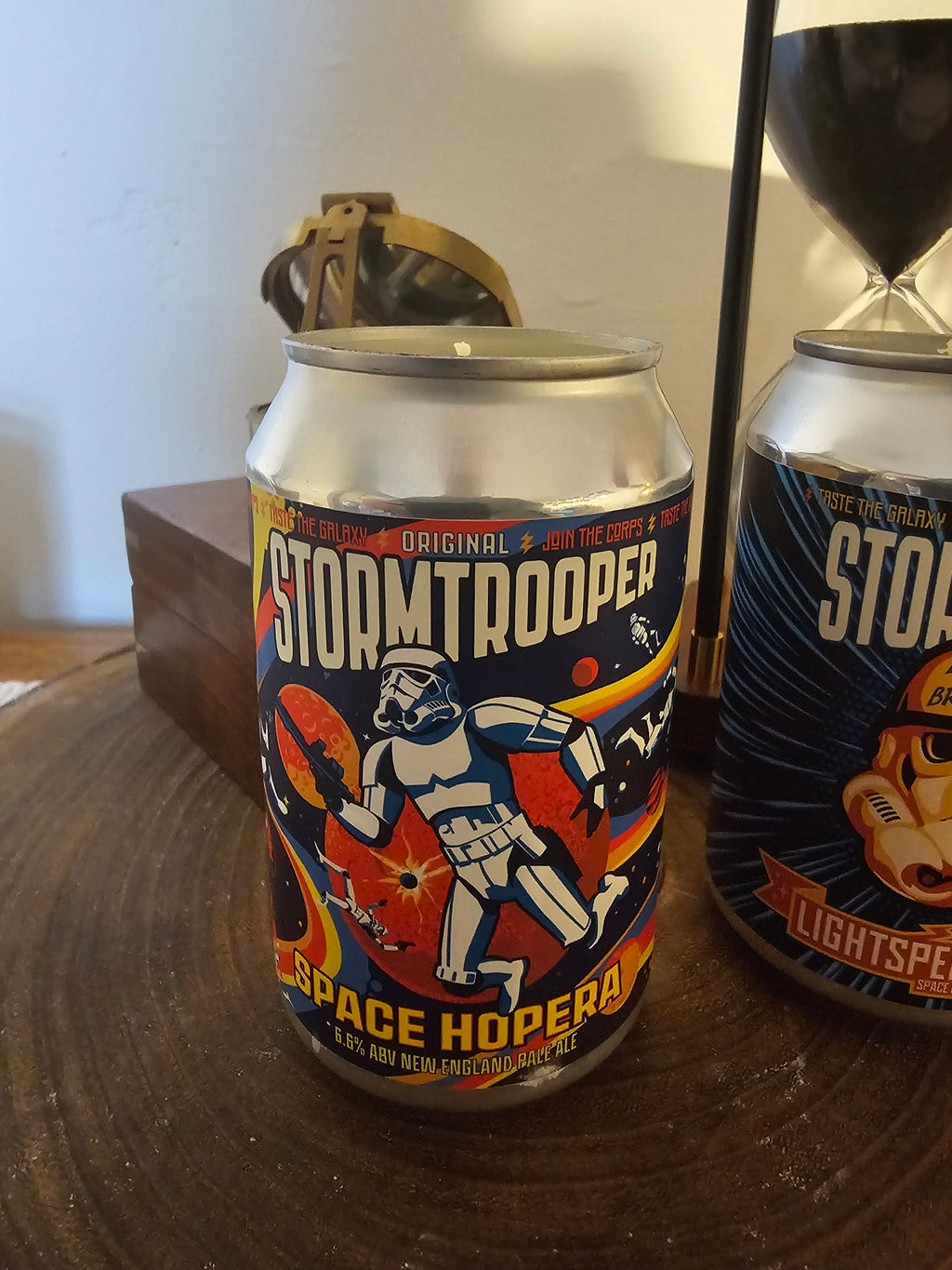 Retro Stormtrooper Beer Can Candle Set – Sweet Red Berry Scented (Upcycled Pair)