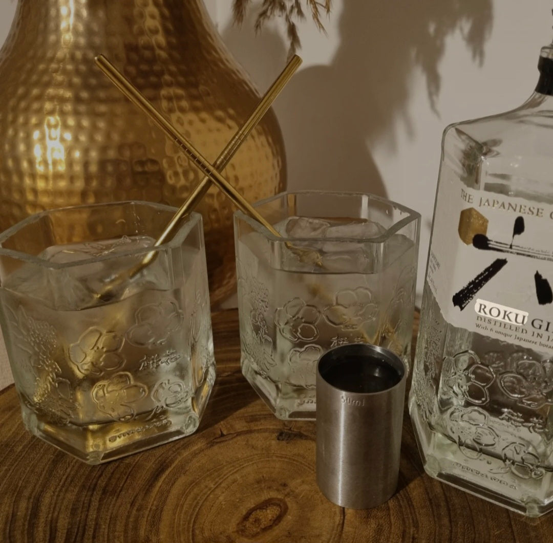 Handmade Upcycled Roku Gin Glasses - Genie Of Gins