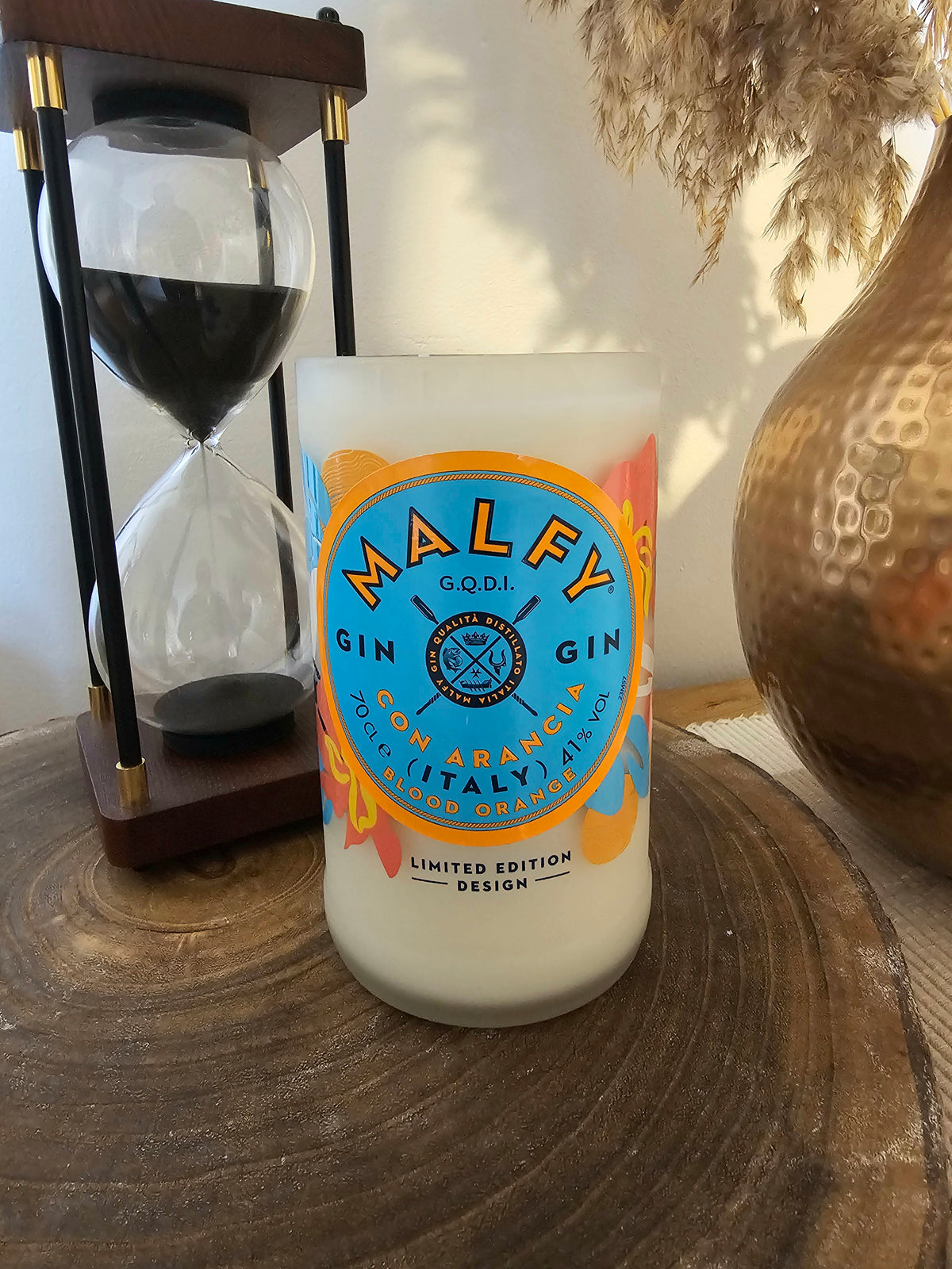 Limited Edition Malfy Gin Bottle Candle – Plum Rose & Patchouli