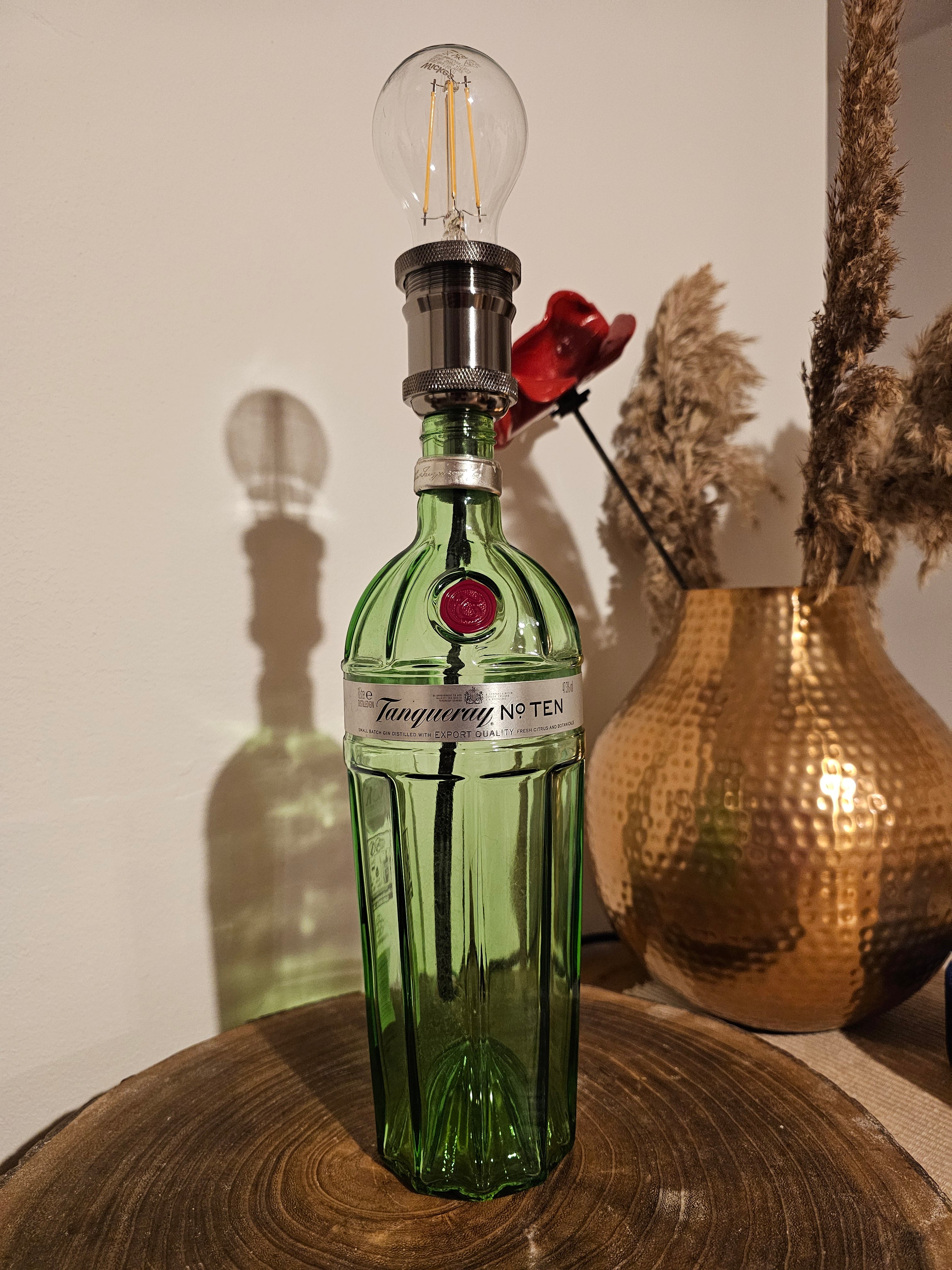 Upcycled Tanqueray No. TEN Gin Bottle Lamp