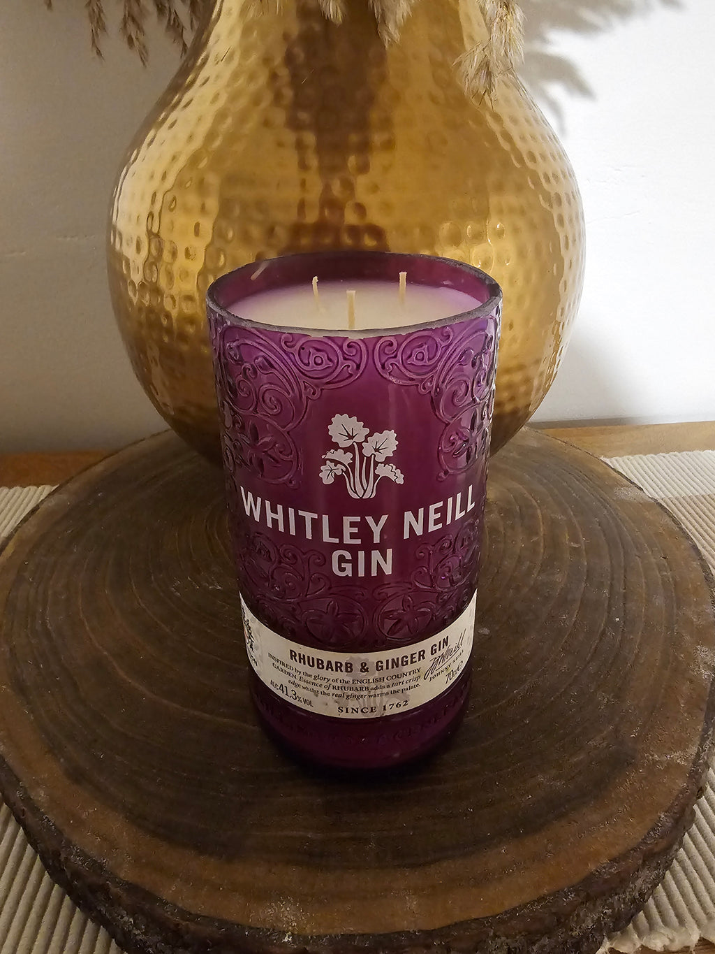 Lily of the Valley Soy Wax Candle, Upcycled Whitley Neill Gin Bottle