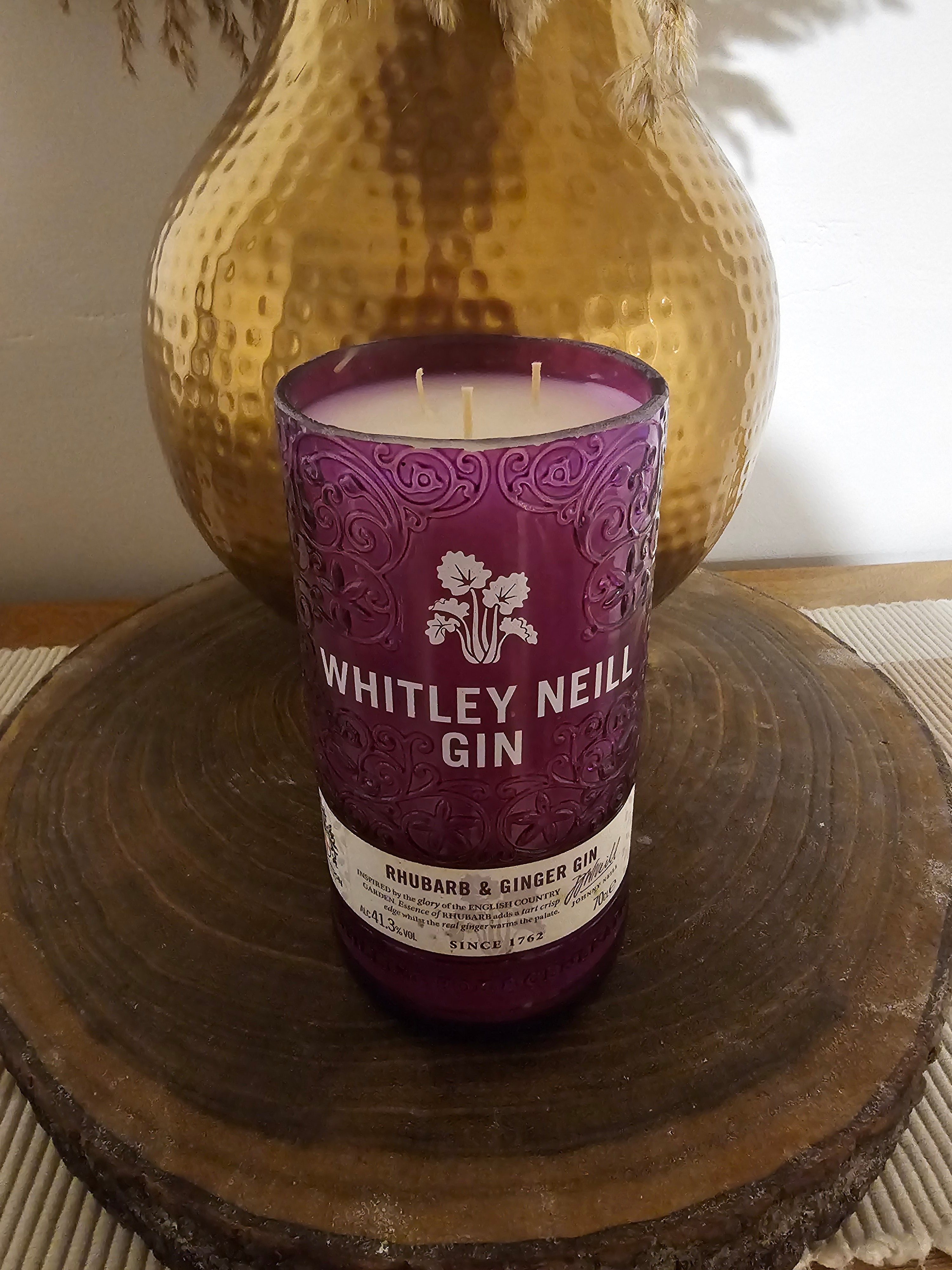 Lily of the Valley Soy Wax Candle, Upcycled Whitley Neill Gin Bottle